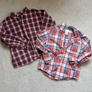 4/$20 Boys Plaid Button Downs